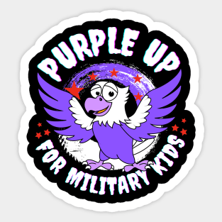 Purple Up For Military Kids Sticker